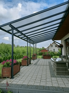 Auvent de terrasse en polycarbonate